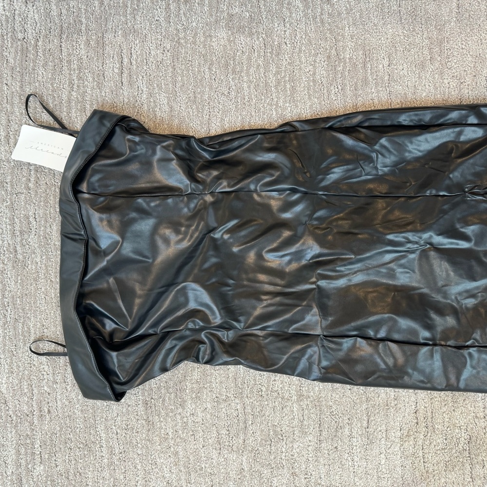 American Threads Faux Leather Dresses